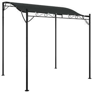 vidaXL nojume, antracītpelēka, 2x2,3 m, 180 g/m&sup2;, audums un tērauds