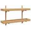 vidaXL Sienas plaukts Pie sienas Brūna 100 x 26 x 60 cm Bambuss
