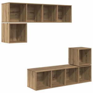 vidaXL TV skapī&scaron;u komplekts 4 pcs Artisānā ozols Inženierijas koks