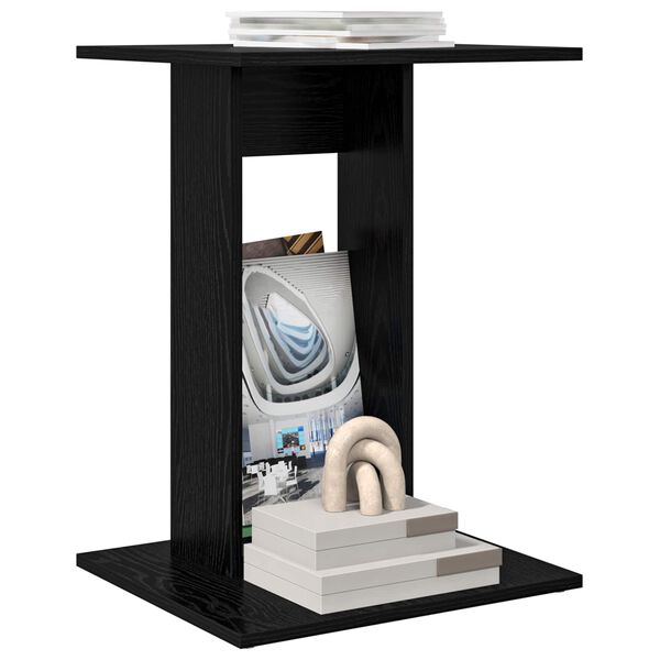 vidaXL Sānu galds Melns ozolkoks 45 x 40 x 62,5 cm Inženierijas koks