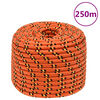vidaXL laivu virve, oranža, 14 mm, 250 m, polipropilēns