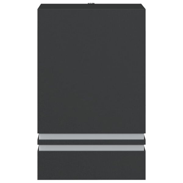 vidaXL āra sienas lampas, 2 gab., melns, nerūsējo&scaron;s tērauds