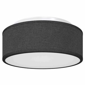 vidaXL Griestu lampa ar prožektoriem Melna 30 x 30 x 13,5 cm audums