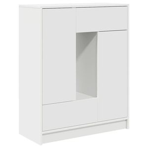 vidaXL kumode ar atvilktnēm un durvīm, balta, 73x31x90 cm