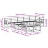 vidaXL Āra dīvānu komplekts 9 pcs Dabiska Cietā akācijas koks