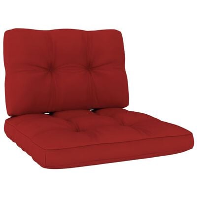 vidaXL dārza krēsls, sarkani matrači, impregnēta priede