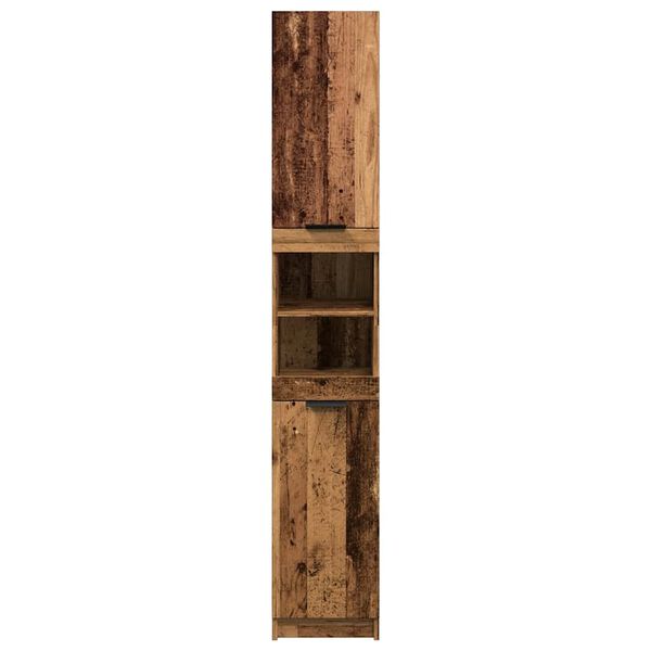 vidaXL vannas istabas skapis Old Wood 32x34x188,5 cm Engineered Wood
