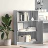 vidaXL grāmatu plaukts, pelēka koka, 80x24x109 cm, inženierijas koks