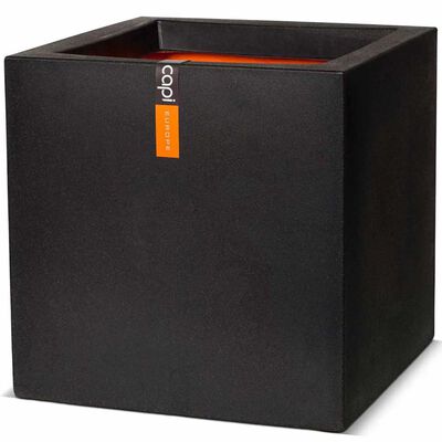 Capi puķu kaste Urban Smooth, kvadrāta forma, 50x50x50 cm, melna