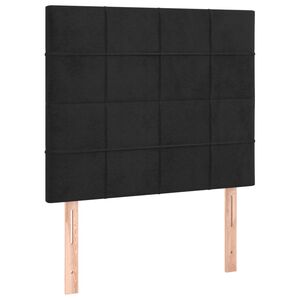 vidaXL galvgalis, melns, 80x5x118/128 cm, samts