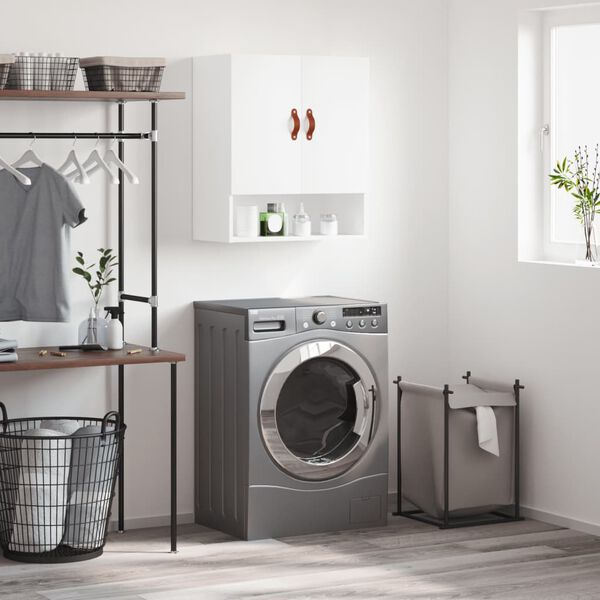 vidaXL sienas skapītis, balts, 60x31x70 cm, inženierijas koks