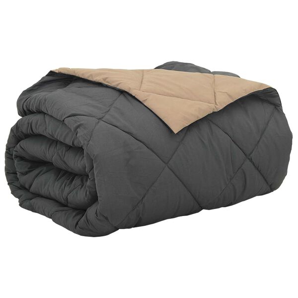 vidaXL Vasaras segas Antracīts un taupe 220 x 260 cm Mikro&scaron;ķiedra