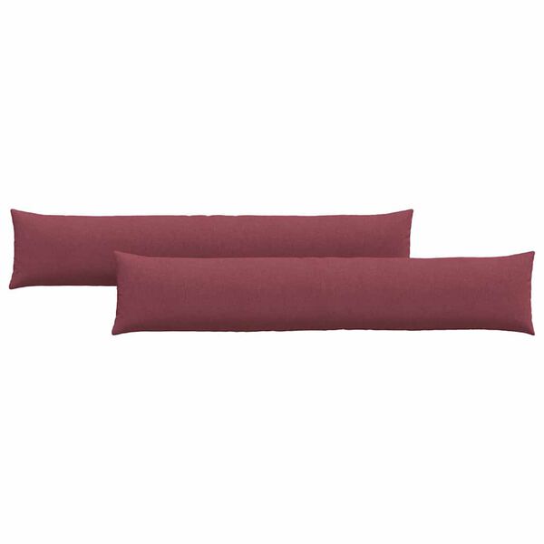 vidaXL Dīvāna spilveni 2 pcs Vīna sarkans 200 x 40 cm audums