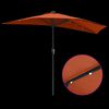 vidaXL Dārza parasols Sarkanbrūns 294 x 150 x 224 cm audums
