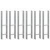 vidaXL žogu stiprinājumi, 6 gab., sudraba krāsa, 12x6x60 cm, tērauds