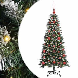 vidaXL Mākslīgā Ziemassvētku eglīte su 150 LED ar statīvu Zaļa 120 cm