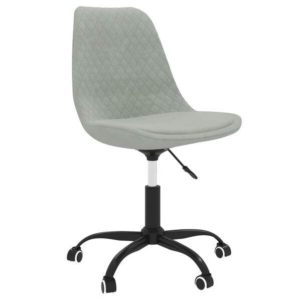 vidaXL grozāmi virtuves krēsli, 6 gab., gai&scaron;i pelēks audums