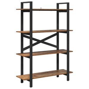 vidaXL Grāmatu plaukts 4 līmeņi 100 x 33,5 x 140 cm Inženierijas koks