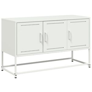 vidaXL TV skapītis, balts, 100,5x39x60,5 cm, tērauds