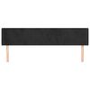 vidaXL galvgalis ar malām, melns samts, 183x16x78/88 cm