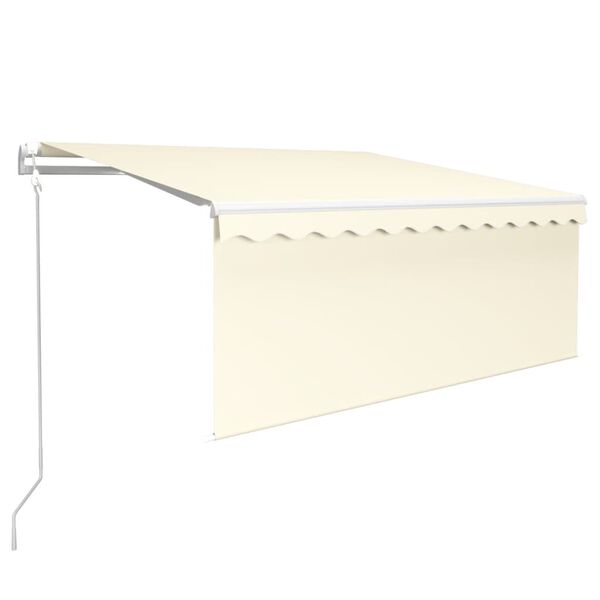 vidaXL izvelkama markīze ar žalūziju, 3,5x2,5 m, krēmkrāsas