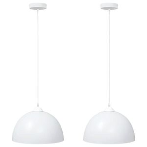 vidaXL piekaramās lampas 2 gab. Regulējams augstums E27 Balts &Oslash; 30 cm