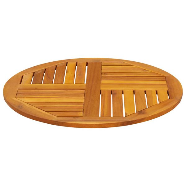 vidaXL galda virsma, Ø70x2 cm, apaļa, akācijas masīvkoks