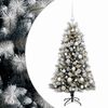 vidaXL Mākslīgā Ziemassvētku eglīte ar eglī&scaron;u bumbām 120 cm 150 LED