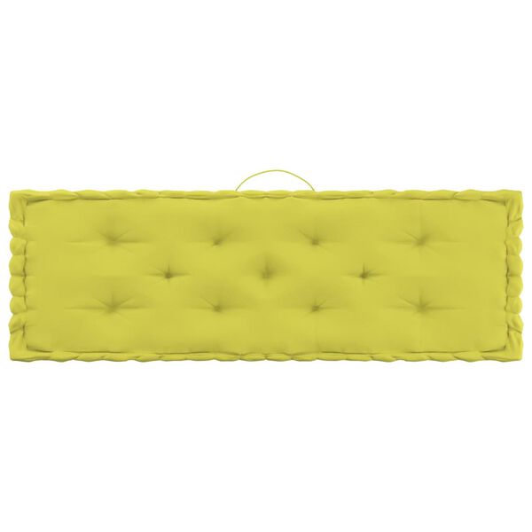 vidaXL pale&scaron;u dīvānu spilveni, 4 gab., dzeltenzaļa kokvilna