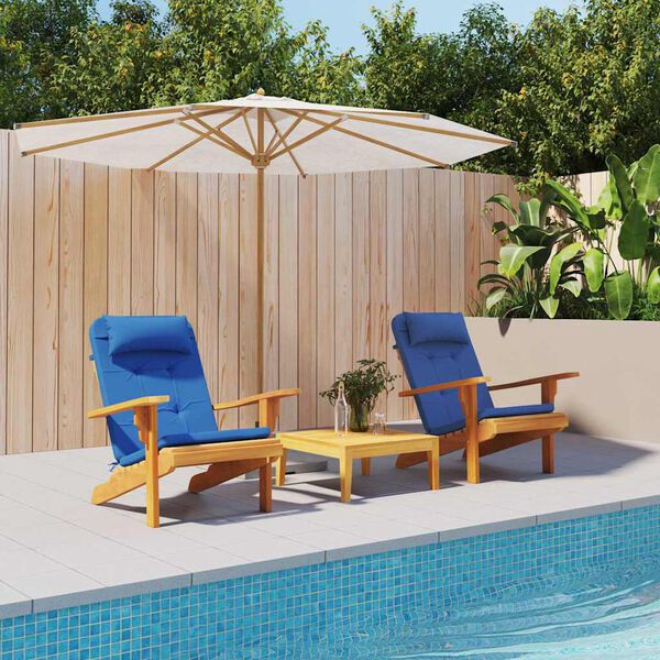 vidaXL Krēsla spilvens 2 pcs Zila 58 x 77 x 4.5 cm Oksfordas audums