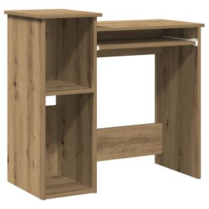 vidaXL rakstāmgalds ar plauktiem, koka krāsa, 84x40x78 cm, koks