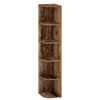 vidaXL Stūra plaukts 5 līmeņi 25 x 31 x 131 cm Koksnes izstrādājums