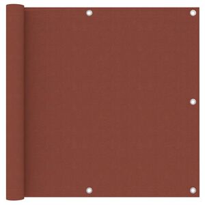 vidaXL balkona aizslietnis, 90x300 cm, sarkanbrūns oksforda audums