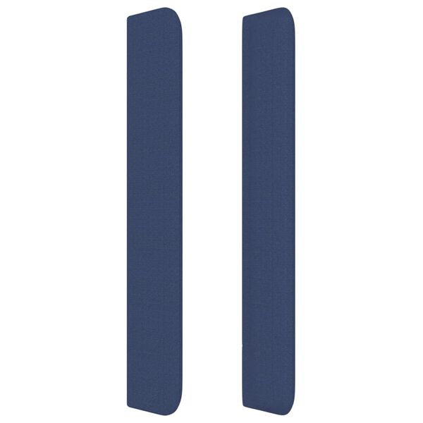 vidaXL galvgalis ar malām, 203x16x118/128 cm, zils audums