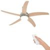 vidaXL Griestu ventilators ar gaismu un tālvadību &Oslash; 130 cm Sonoma