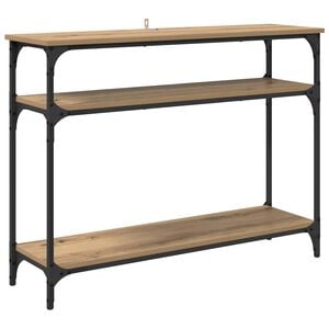 vidaXL Konsoles galds ar plauktu Artisānā ozols 100 x 29 x 75 cm