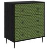 vidaXL Drīzā rokas GELEEN Emerald ģeometriskais print Melns ozols