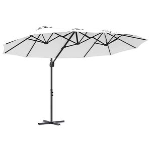 vidaXL Dārza cantilever parasols Smilšu 372 x 198 x 243 cm