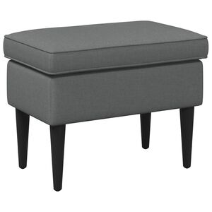 vidaXL Pēdu soliņ&scaron; Tum&scaron;i pelēka 55 x 35 x 41 cm Audums