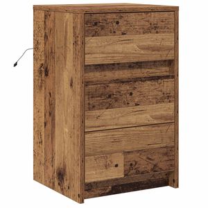 vidaXL Nakts skapītis Vecs koks 38 x 34 x 61 cm Inženierijas koks