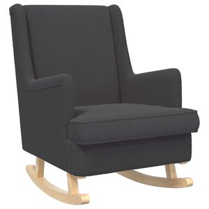 vidaXL &Scaron;ūpuļkrēsls Tum&scaron;i pelēka 62 x 80 x 85 cm Boucl&eacute;