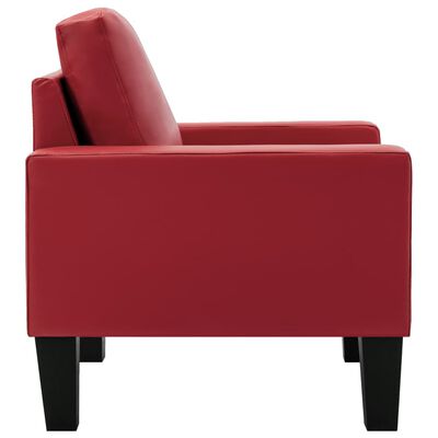 vidaXL atpūtas krēsls, sarkana mākslīgā āda