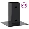 vidaXL Statu pamatnes Kvadrātveida 12 gab Antracīts 71x71 mm