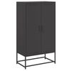 vidaXL augstais skapītis, melns, 68,5x38,5x123,5 cm, tērauds