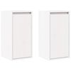 vidaXL sienas skapī&scaron;i, 2 gab., balti, 30x30x60 cm, priedes masīvkoks