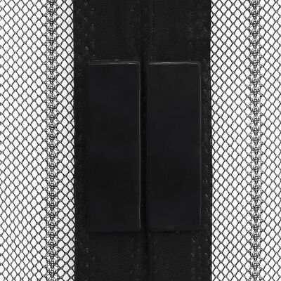 vidaXL durvju moskītu tīkli, 2 gab., ar magnētiem, 220x130 cm, melni