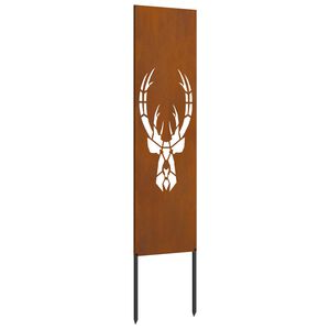 vidaXL Dārza privātuma ekrāns Rūsa 32 x 140 cm Novecināts tērauds
