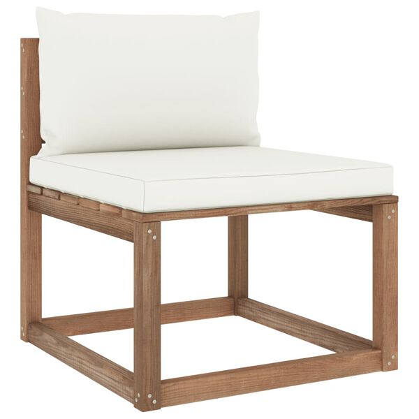 vidaXL 6-daļīgs pale&scaron;u mēbeļu komplekts ar matračiem, priedes koks