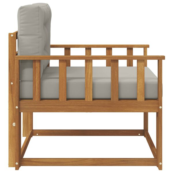 vidaXL Āra vidējā dīvāns Cietā akācijas koks Dabiska