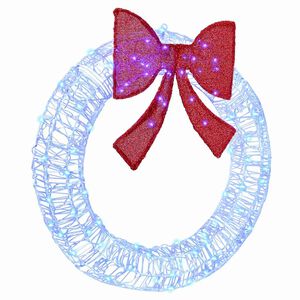 vidaXL Vainags su 80 LED Zila 92 x 92 x 9,5 cm Akrils